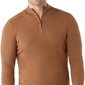 Smartwool Men's Quarter Zip Sparwood Wool Sweater - XL - Pecan